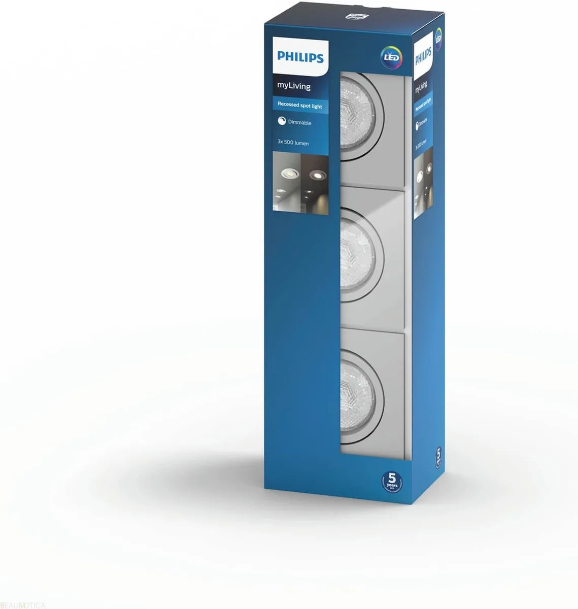Philips Casement Inbouwspot 3x500lm - Grijs
