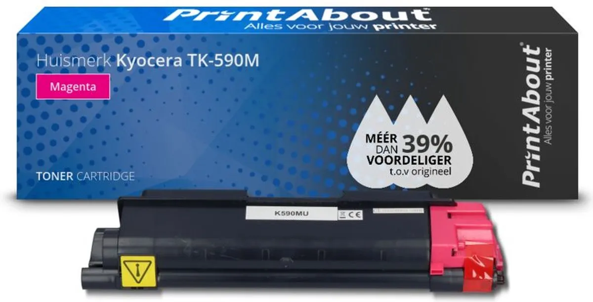 PrintAbout Kyocera TK-590M Toner Magenta - 13.000 Pagina's