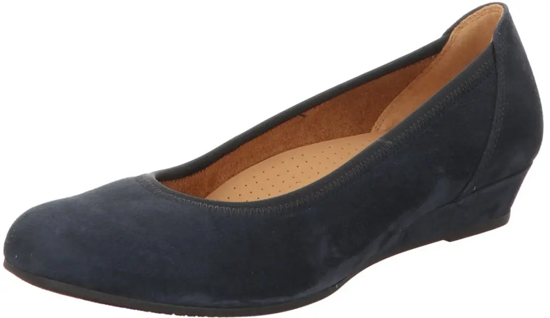 Gabor blauw suede sleehak pump art.02.690 46 maat 7.5/41