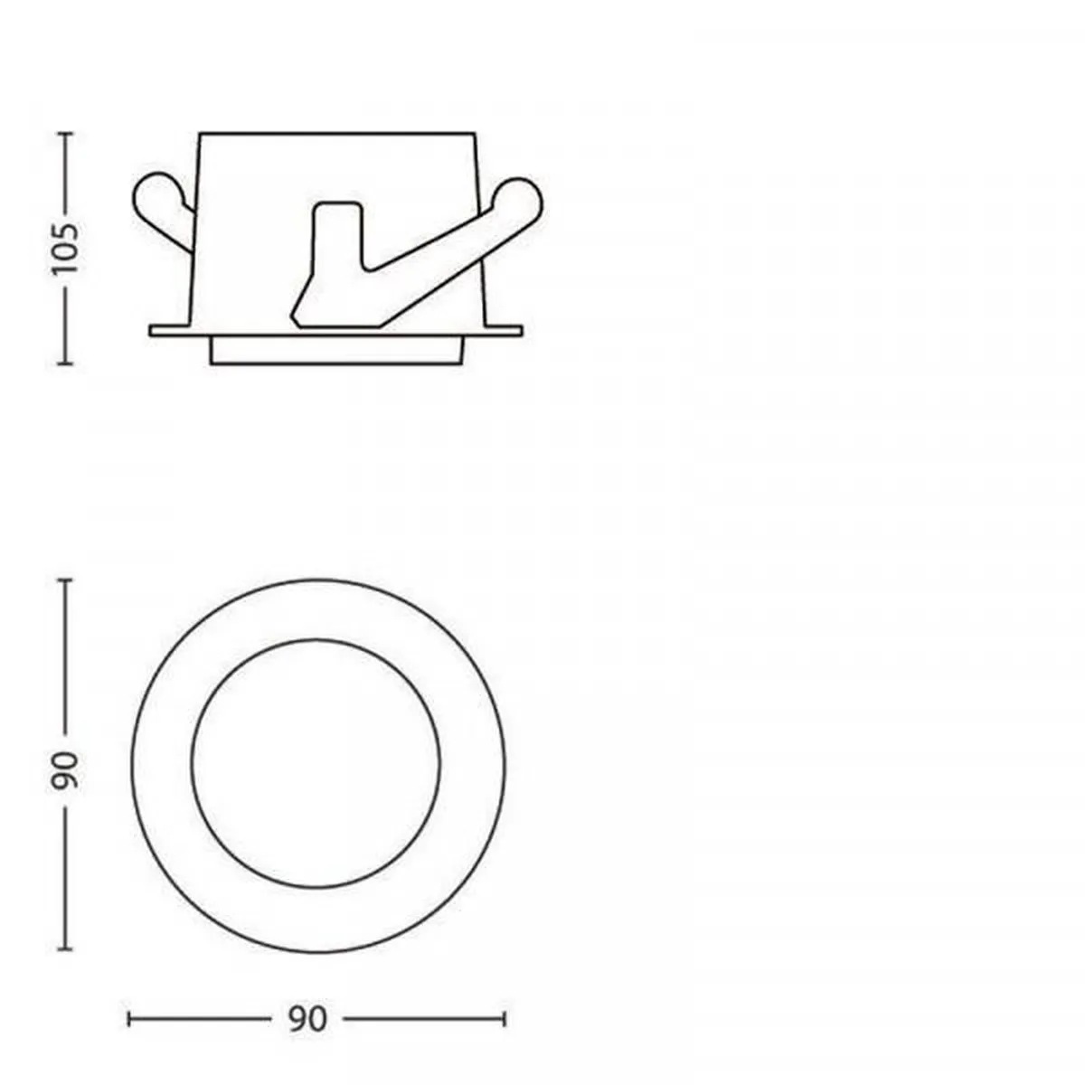 Philips myBathroom Wash Inbouwspot 5990511PN - 9cm - Chroom - afbeelding 2 van 4