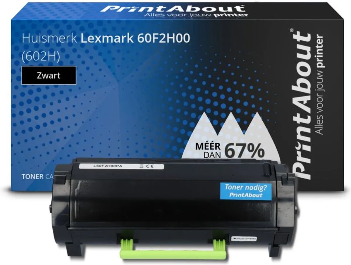 PrintAbout Lexmark 60F2H00 Toner Zwart - 11.000 pagina's