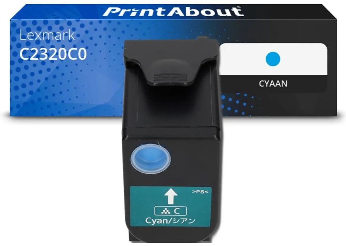 PrintAbout Toner C2320C0 Cyaan - 1.150 pagina's - Lexmark