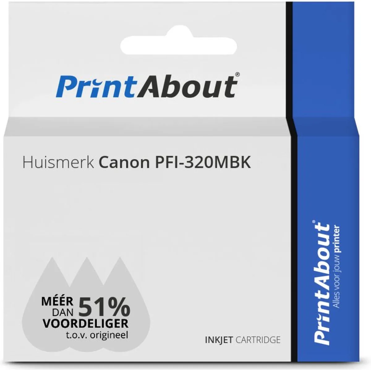 PrintAbout PFI-320MBK Inktcartridge Mat-zwart