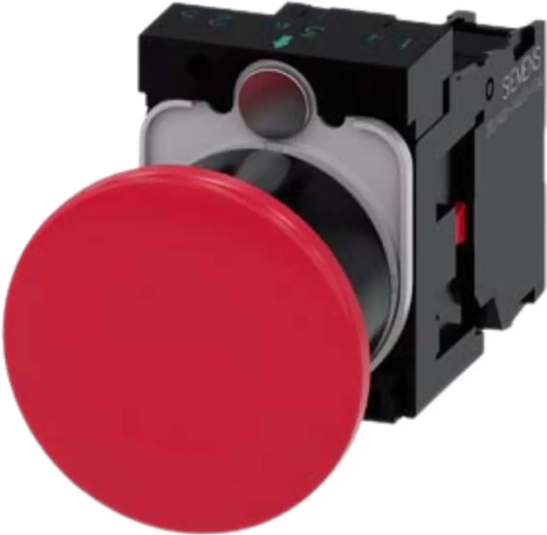 Siemens 3SU11001BA201CA0 SIE MUSHROOM PUSHBUTTON 40MM