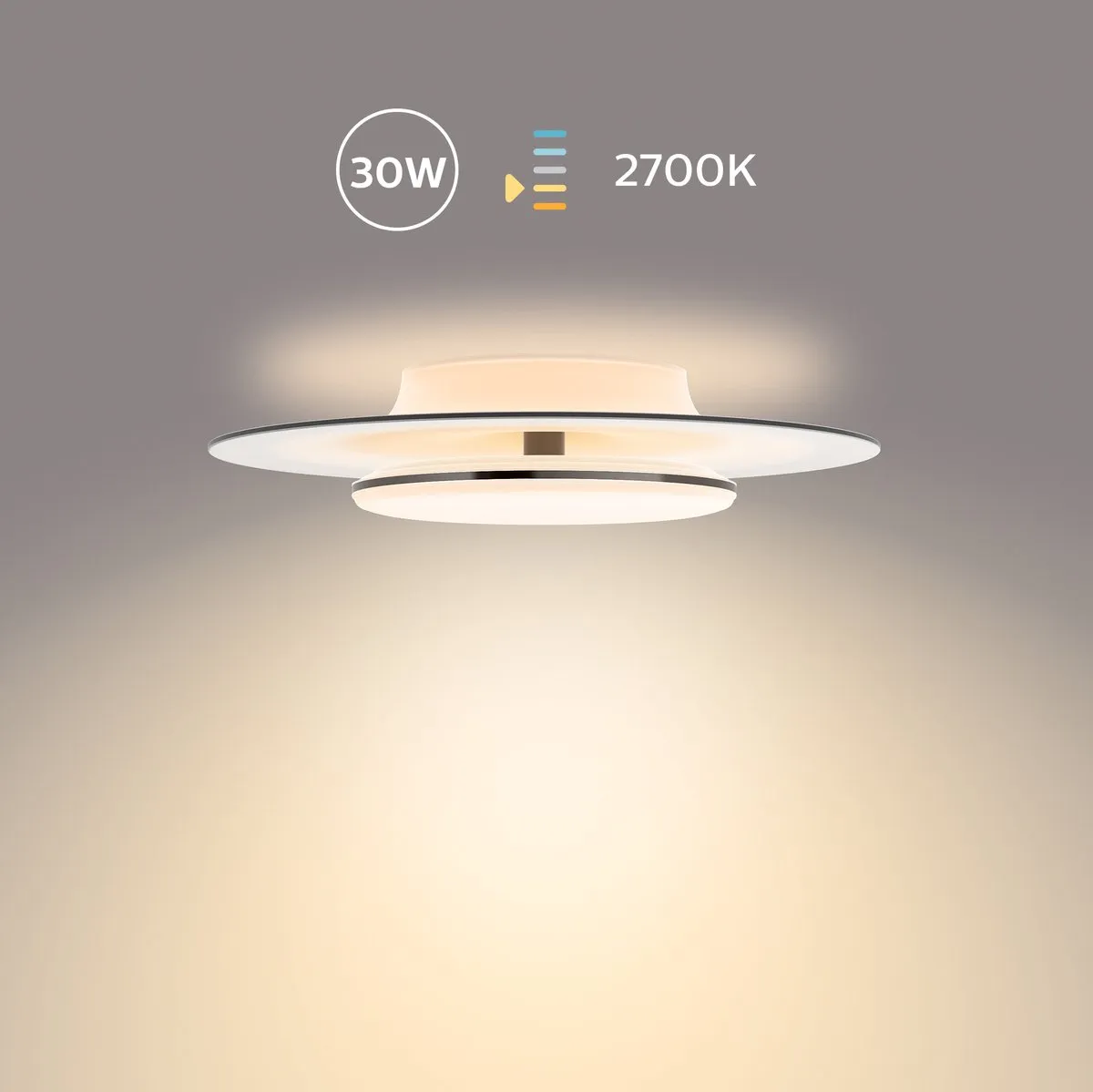 Philips Garnet Plafonnière 30W - Ø400cm - Warm wit 2700K