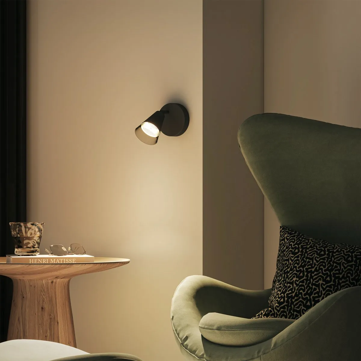 Philips Cleft Opbouwspot GU10 - 4,6W Warmwit - Zwart