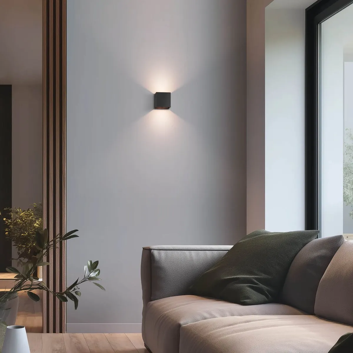 LEDVION 4x USB Oplaadbare Wandlamp Zwart - 2700K 150 Lumen - afbeelding 6 van 6