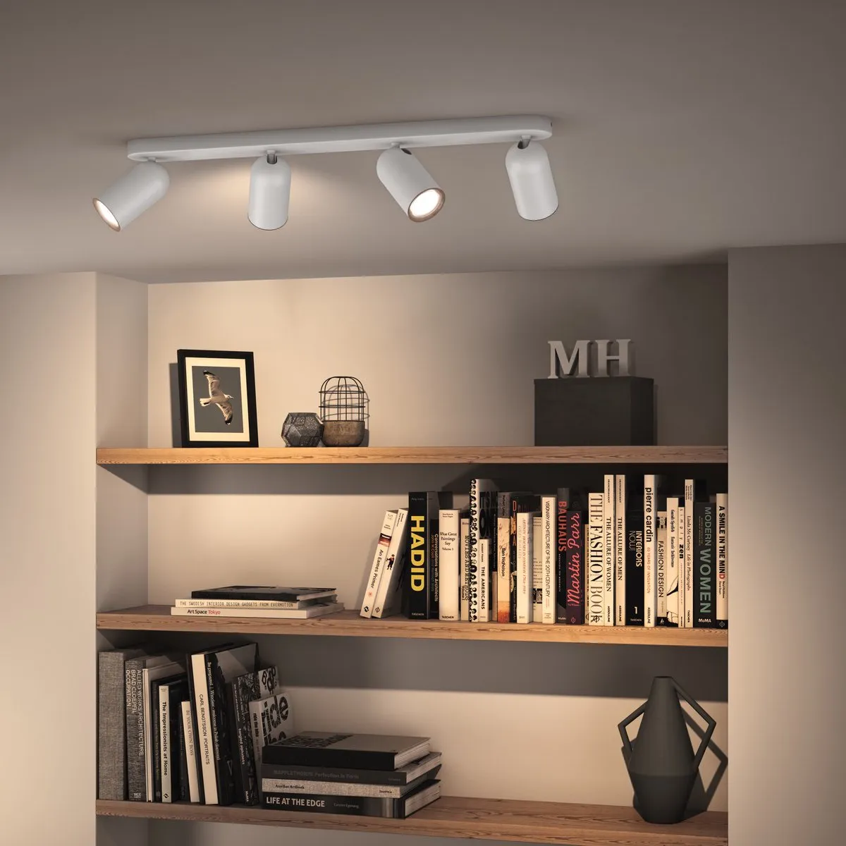Philips Pongee Opbouwspot 4x GU10 Warmwit - 4x4.6W