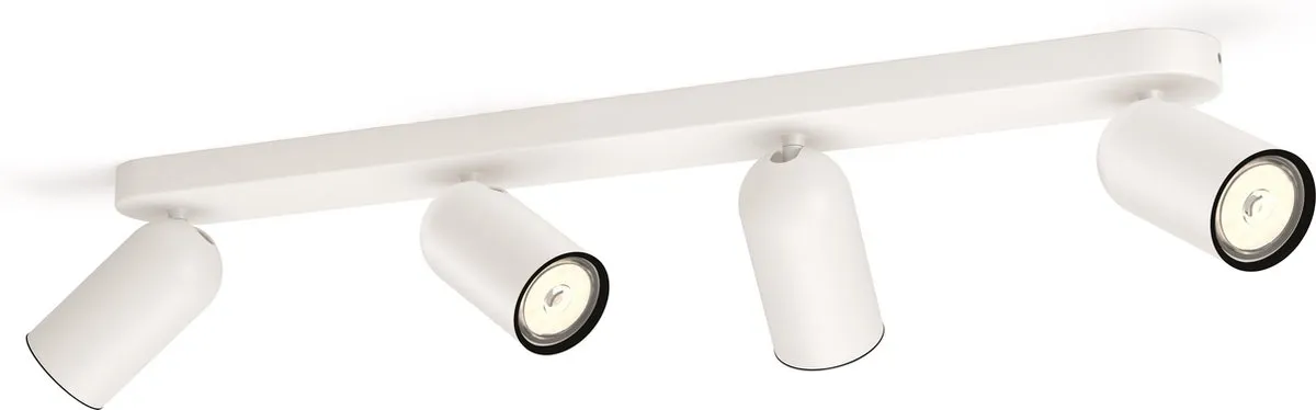 Philips Pongee Opbouwspot 4x GU10 Warmwit - 4x4.6W