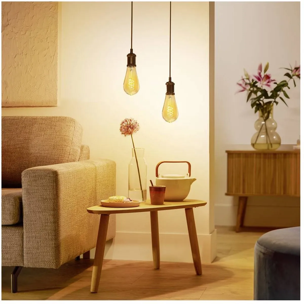 Philips Vintage LED ST64 E27 - 25W - Extra warmwit 1800K - Amberglas - afbeelding 6 van 6