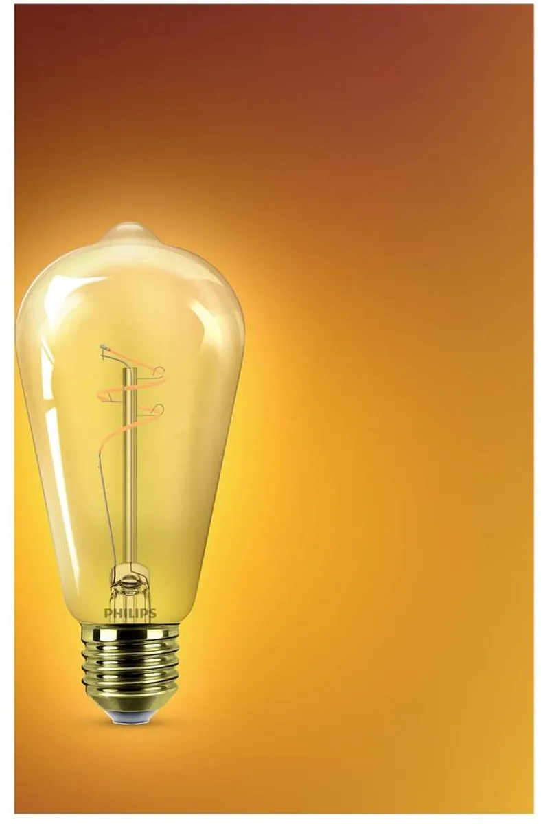 Philips Vintage LED ST64 E27 - 25W - Extra warmwit 1800K - Amberglas