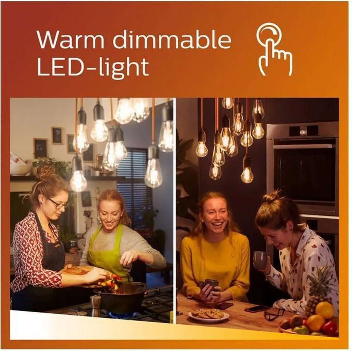 Philips Vintage LED ST64 E27 - 25W - Extra warmwit 1800K - Amberglas