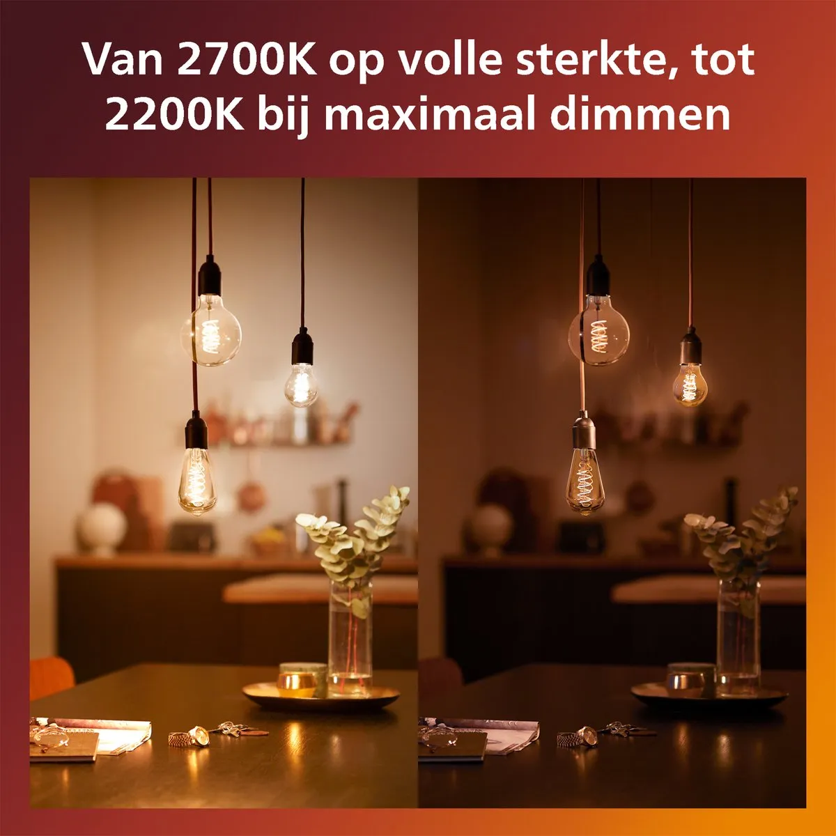 Philips Deco LED WarmGlow ST64 E27 7W - Amber