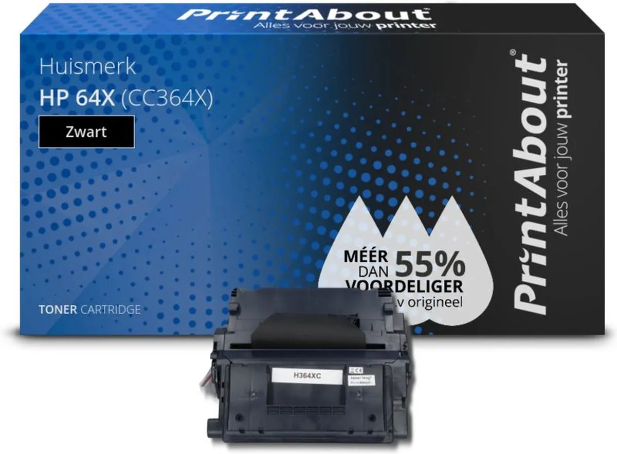 PrintAbout HP 64X CC364X Toner Zwart - 26.500