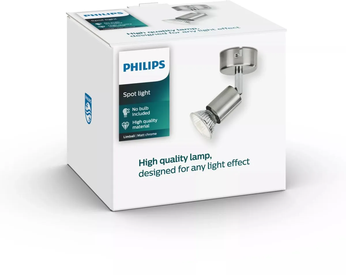 Philips Limbali Opbouwspot 1-lichts - Nikkel