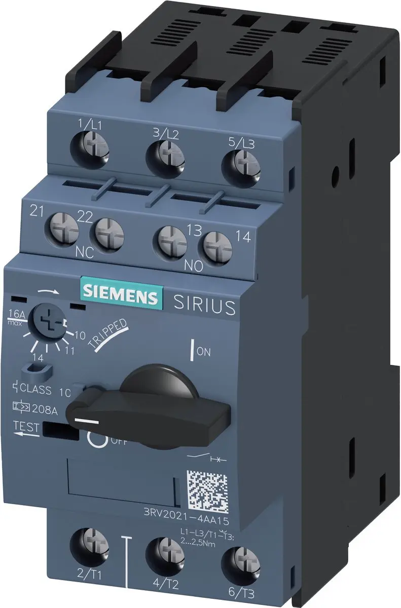 Siemens 3RV2021-4AA15 Vermogensschakelaar 1 stuk(s) Instelbereik (stroomsterkte)