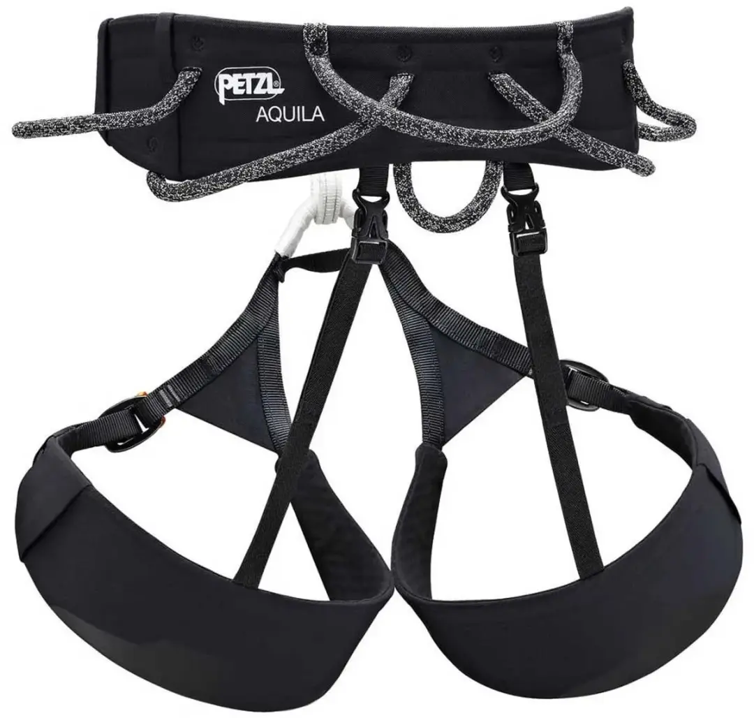 Petzl AQUILA Harnas - 4 Lussen - Zwart