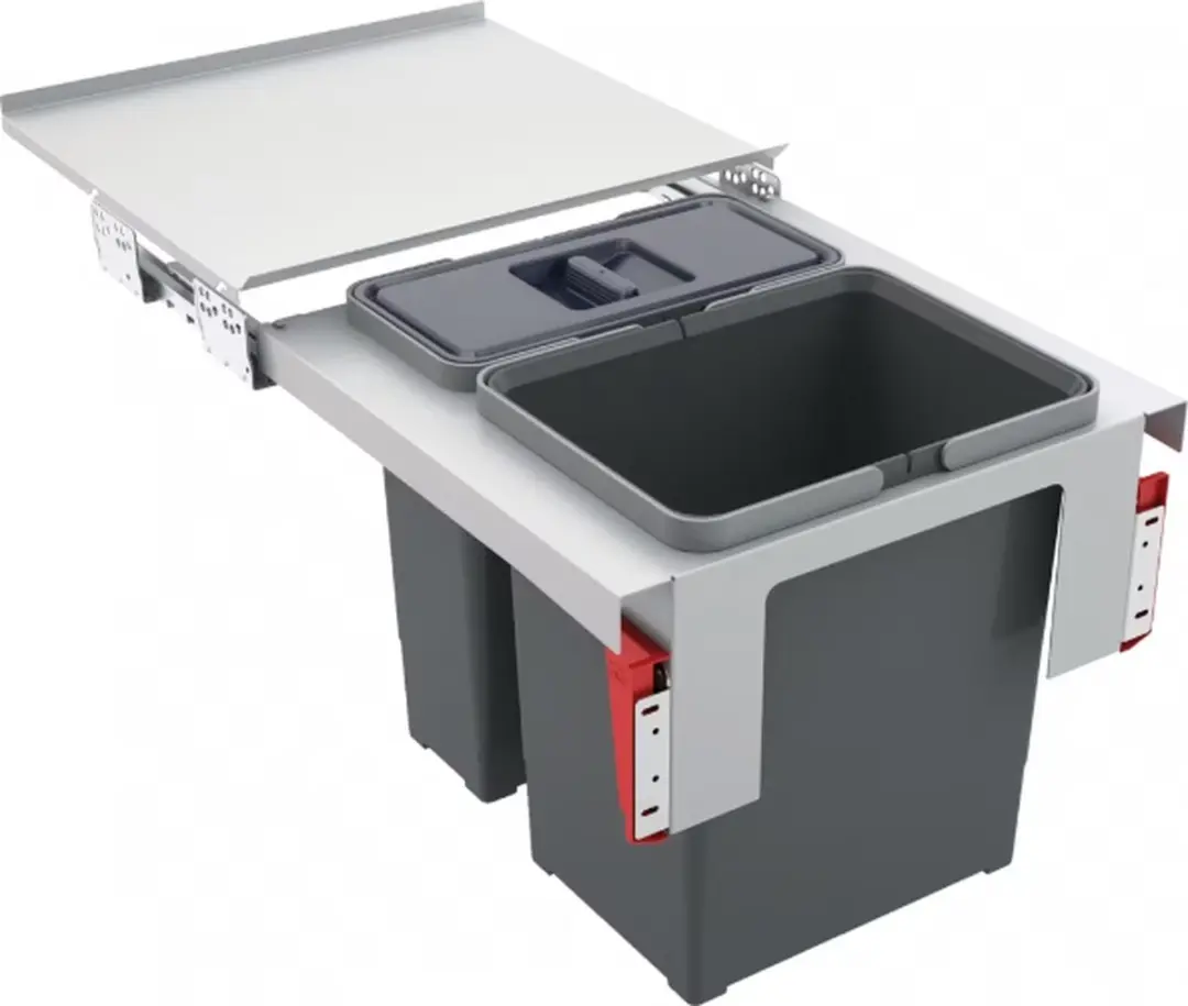 Franke Sorter Garbo 45-2 inbouw afvalsysteem 1 x 12 en 1 x 18 Liter afvalbak 121