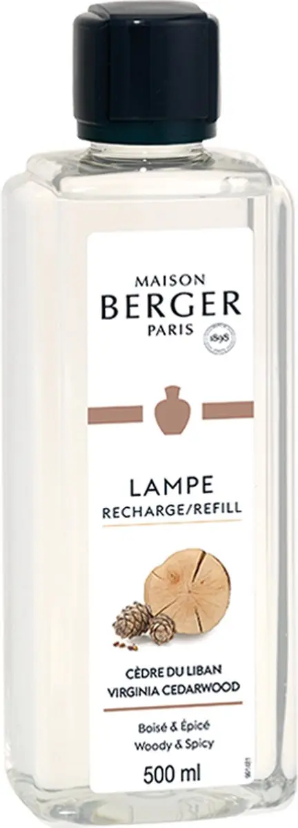 Lampe Berger Navulling Virginia Cedarwood 500ml - Cèdre du Liban