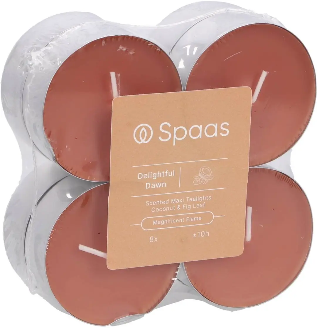 Spaas Maxi Geurtheelichten Heerlijke Dageraad - 8 Stuks - 10 Uur