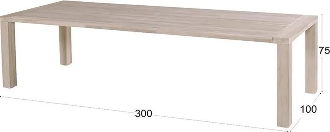 Hartman Sophie Element Teak Tafel - 300x100x75cm - Eiken - afbeelding 5 van 6