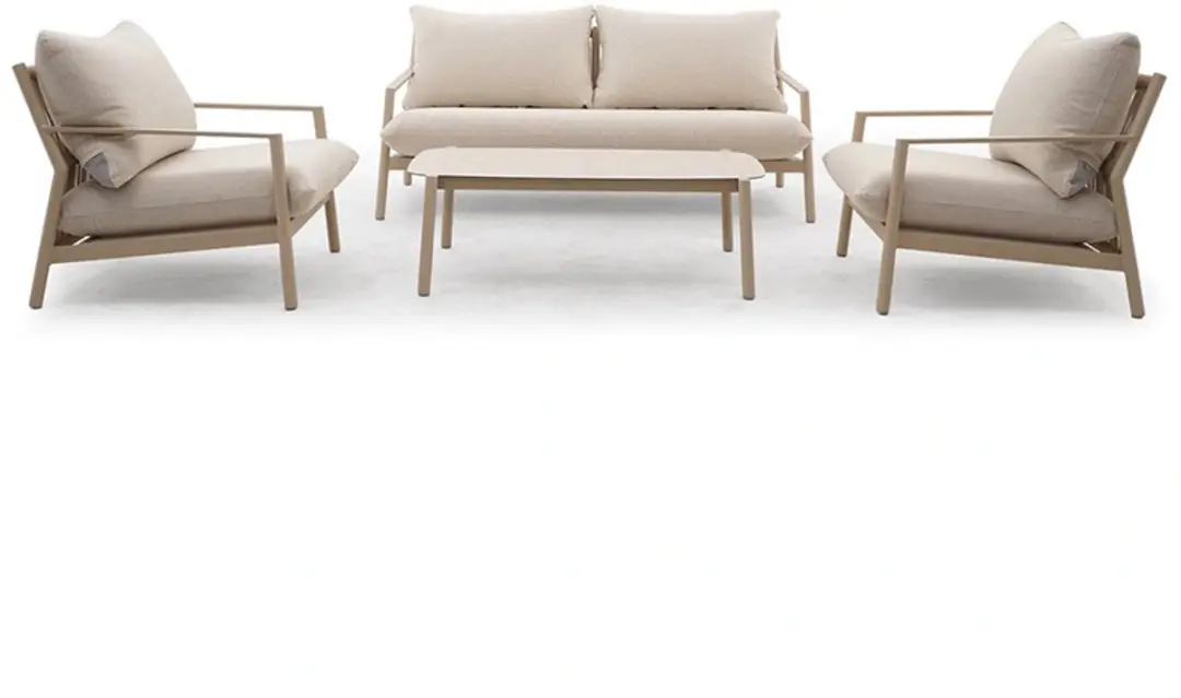 Tierra Outdoor Monti Loungeset 4-zits - Champagne - afbeelding 2 van 2
