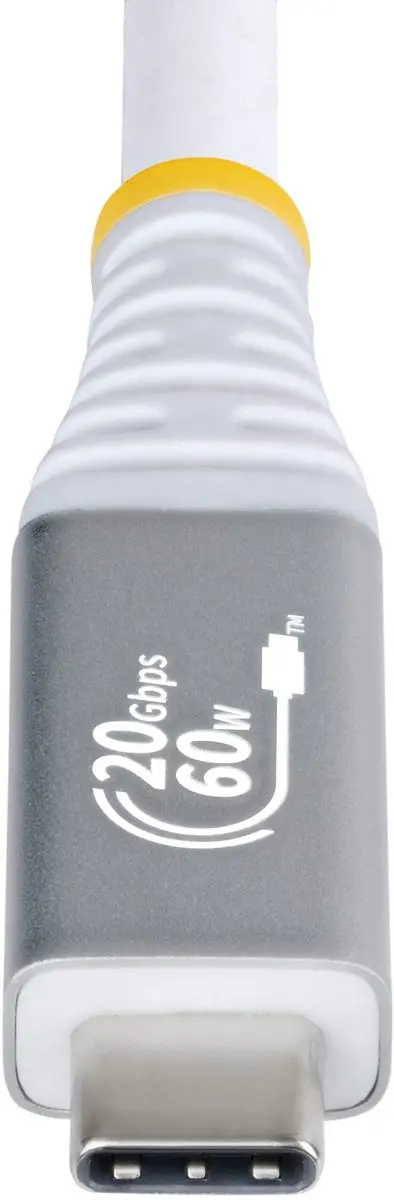 Startech.com USB4 Kabel 20Gbps CC3M20GUSB4CXW - Wit - afbeelding 5 van 6