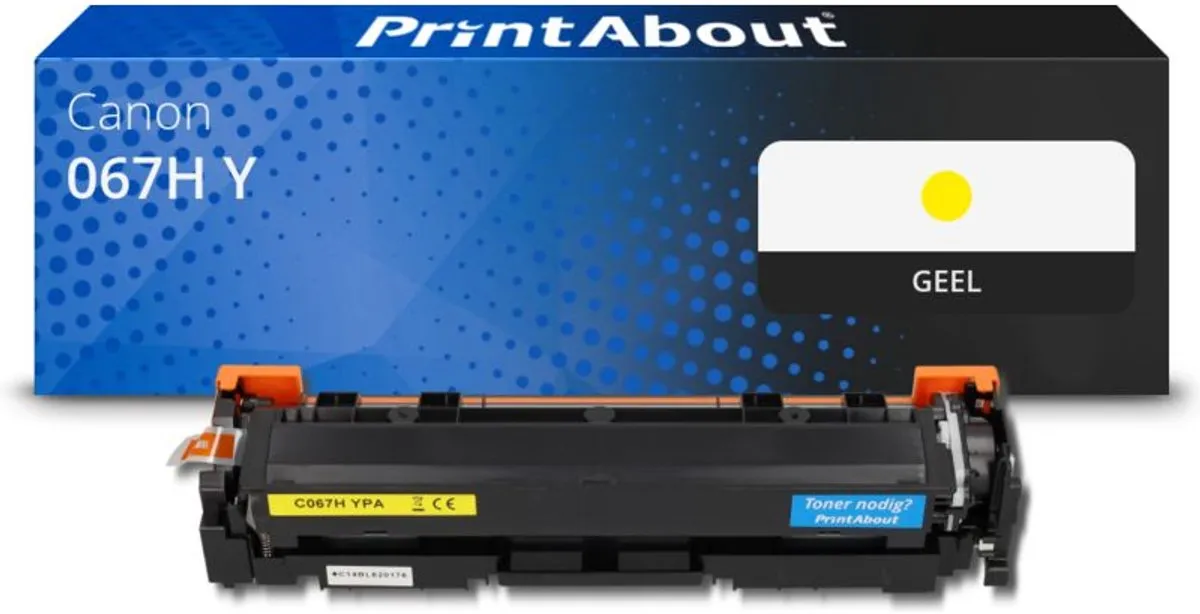 PrintAbout Canon 067H Y Toner Geel - 2.600 Stuks