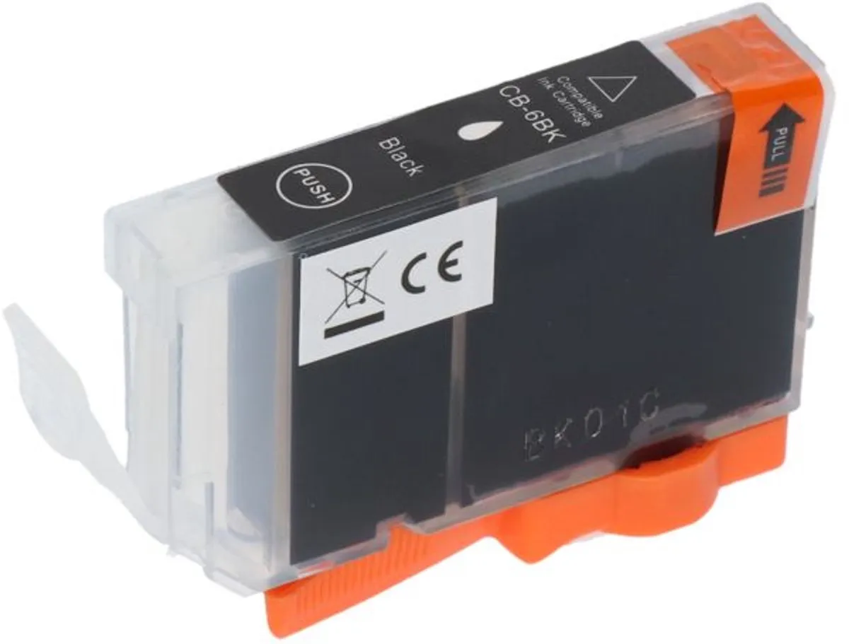 PrintAbout Inktcartridge BCI-6BK - Zwart - 15ml - o.a. Canon BJS800