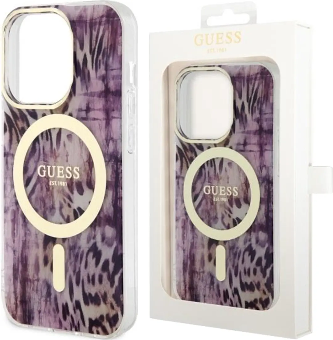 GUESS GUHMP14LHLEOPWP Hoesje iPhone 14 Pro