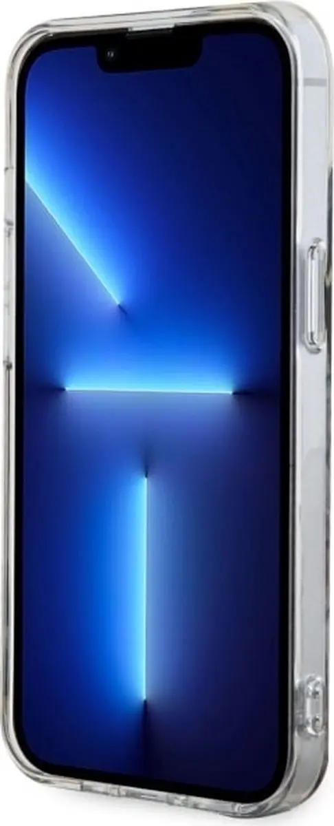 GUESS GUHMP14SHLEOPWB iPhone Hoesje - Blauw - Leopard - MagSafe - afbeelding 6 van 6