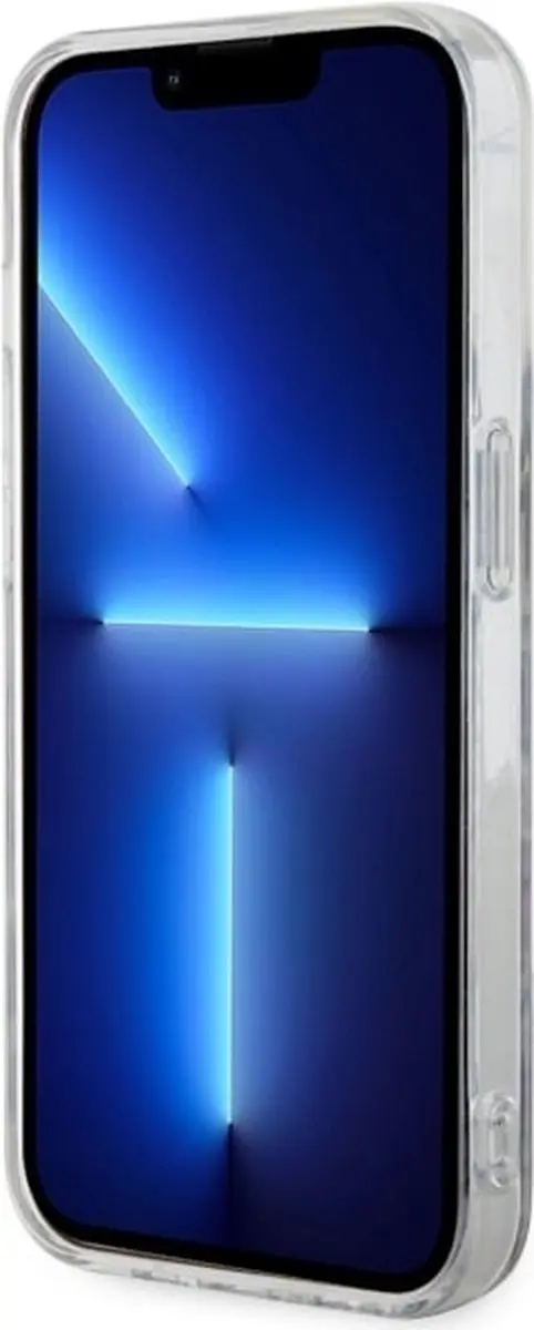GUESS GUHMP14XHLEOPWB Hoesje iPhone 14 Pro Max - Blauw Luipaard - MagSafe - afbeelding 3 van 6