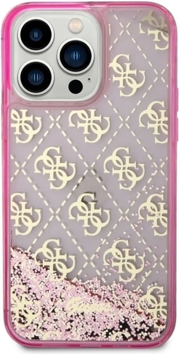 GUESS GUHCP14LLC4PSGP Hoesje iPhone 14 Pro - Roze Glitter - afbeelding 6 van 6