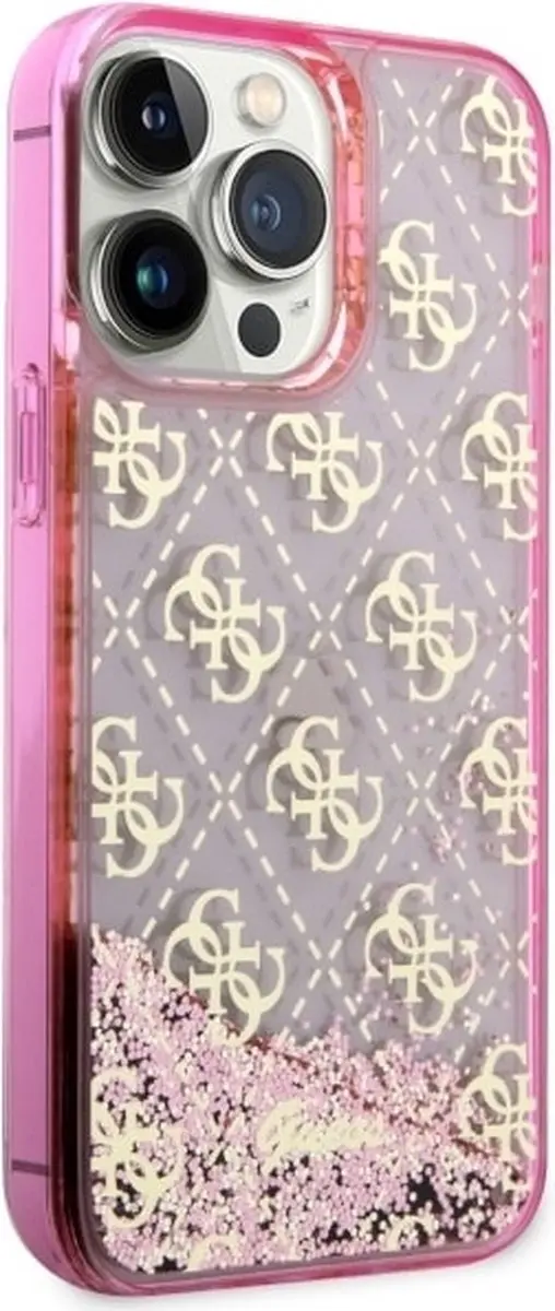 GUESS GUHCP14LLC4PSGP Hoesje iPhone 14 Pro - Roze Glitter - afbeelding 3 van 6
