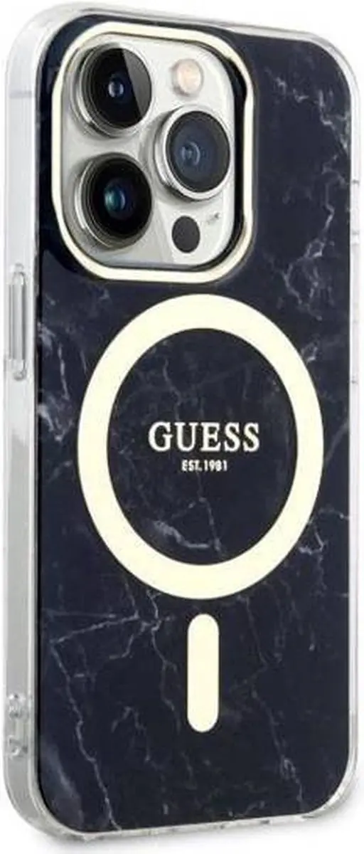 Guess iPhone 14 Pro Hardcase - Zwart - MagSafe - afbeelding 4 van 6