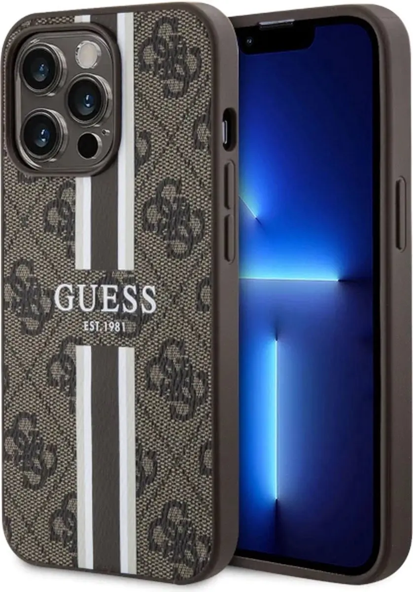 GUESS 4G Printed Stripes Hard Case Back Cover