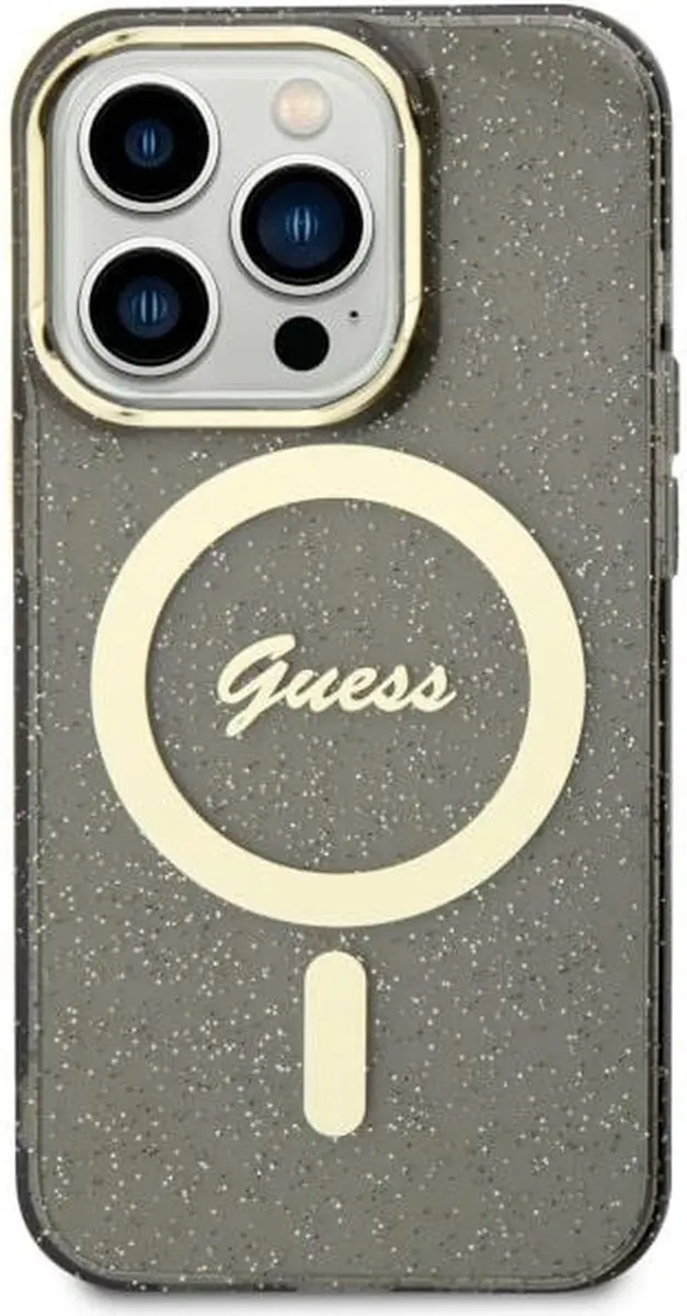 Guess Gold MagSafe Hoesje - iPhone 11/Xr - Zwart