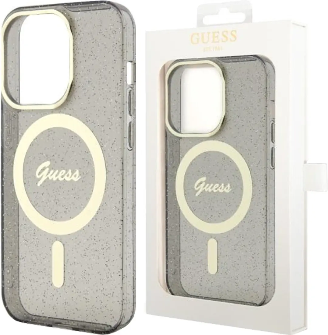 Guess Gold MagSafe Hoesje - iPhone 11/Xr - Zwart