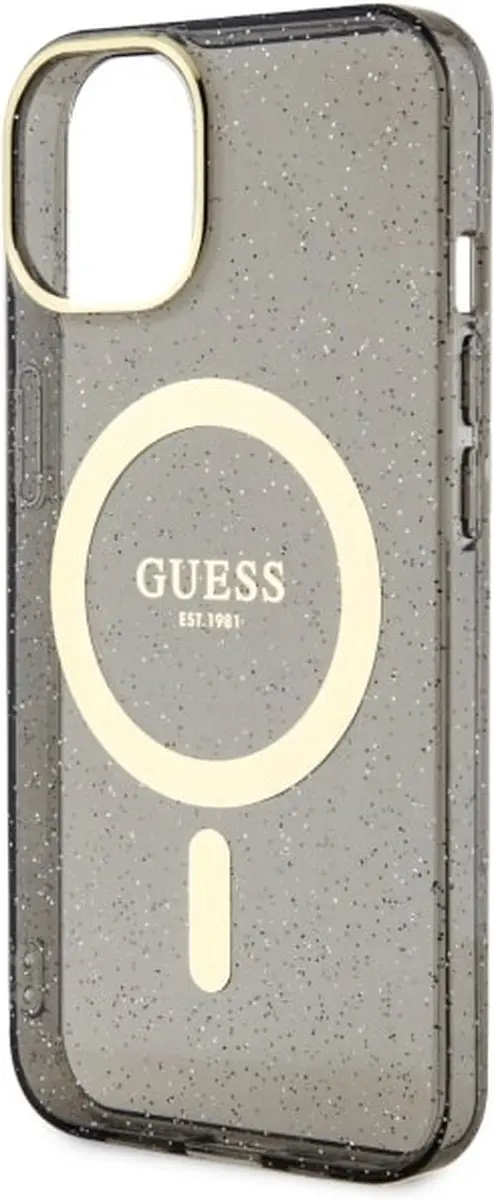 GUESS GUHMP14MHCMCGK iPhone Hoesje 14 Plus - Zwart Glitter MagSafe - afbeelding 6 van 6