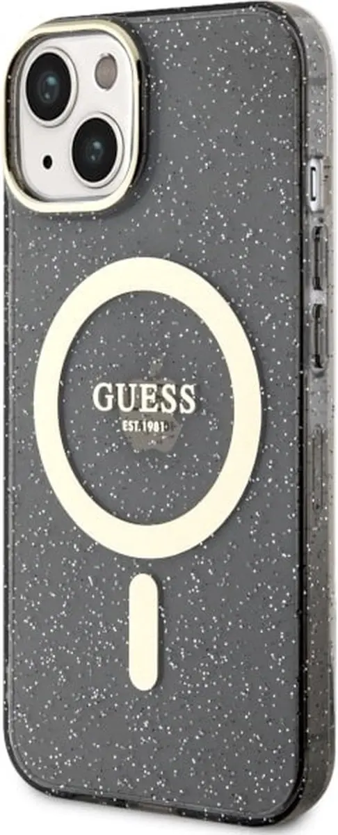 GUESS GUHMP14MHCMCGK iPhone Hoesje 14 Plus - Zwart Glitter MagSafe - afbeelding 3 van 6