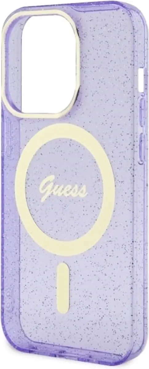 Guess GUHMP14LHCMCGU iPhone Hoesje - Paars Glitter - MagSafe - afbeelding 2 van 6