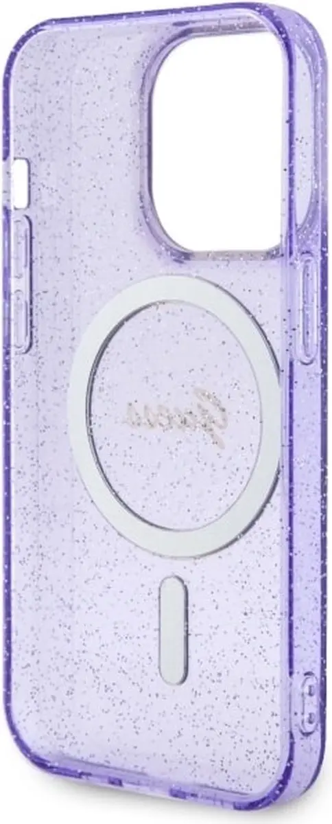 Guess GUHMP14XHCMCGU Hoesje iPhone 14 Pro Max - Paars Glitter - MagSafe - afbeelding 6 van 6