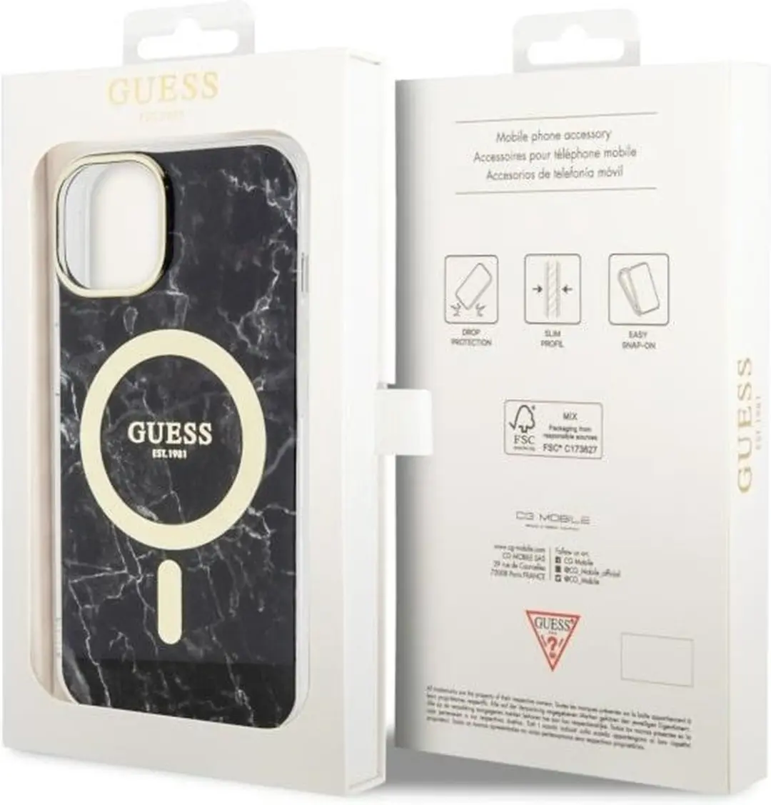 GUESS GUHMP14MPCUMAK Hoesje iPhone 14 Plus - MagSafe - Zwart - afbeelding 4 van 6