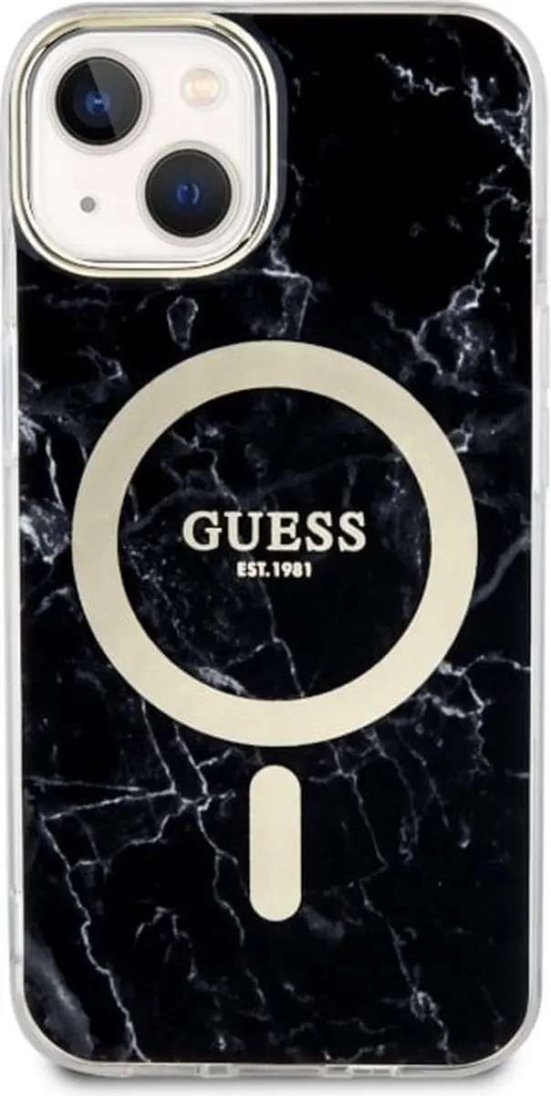 Guess GUHMP14SPCUMAK Hoesje iPhone 14 - Zwart - Marmer - MagSafe - afbeelding 4 van 6