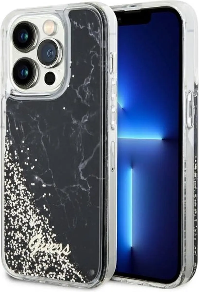 Guess GUHCP14LLCSGSGK Hoesje iPhone 14 Pro - Zwart - afbeelding 5 van 6