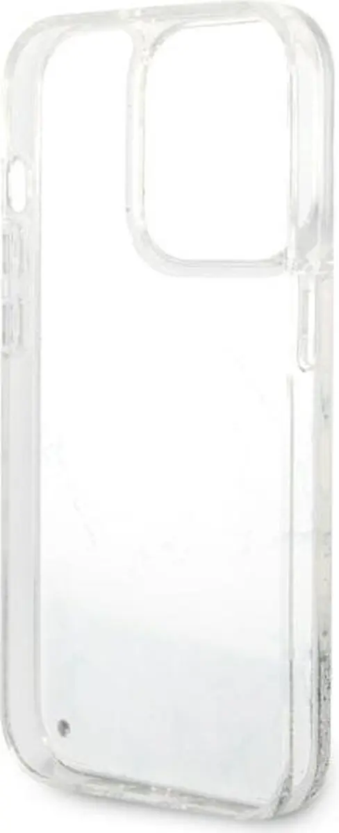 GUESS GUHCP14LLCSGSGH Hoesje iPhone 14 Pro - Wit Liquid Glitter Marble - afbeelding 5 van 6