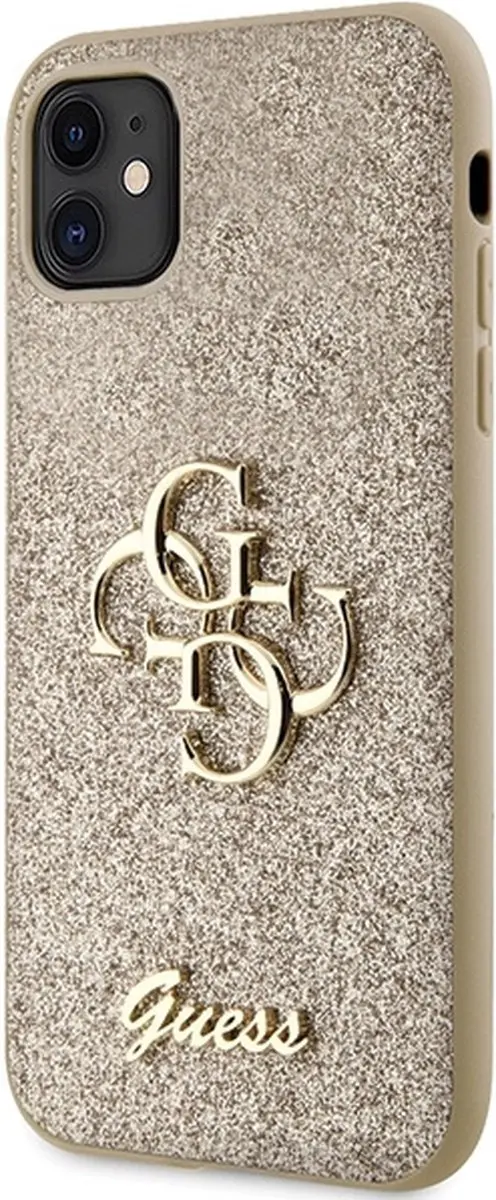GUESS GUHCN61HG4SGD Hoesje iPhone 11/XR - Goud - Glitter - afbeelding 5 van 6