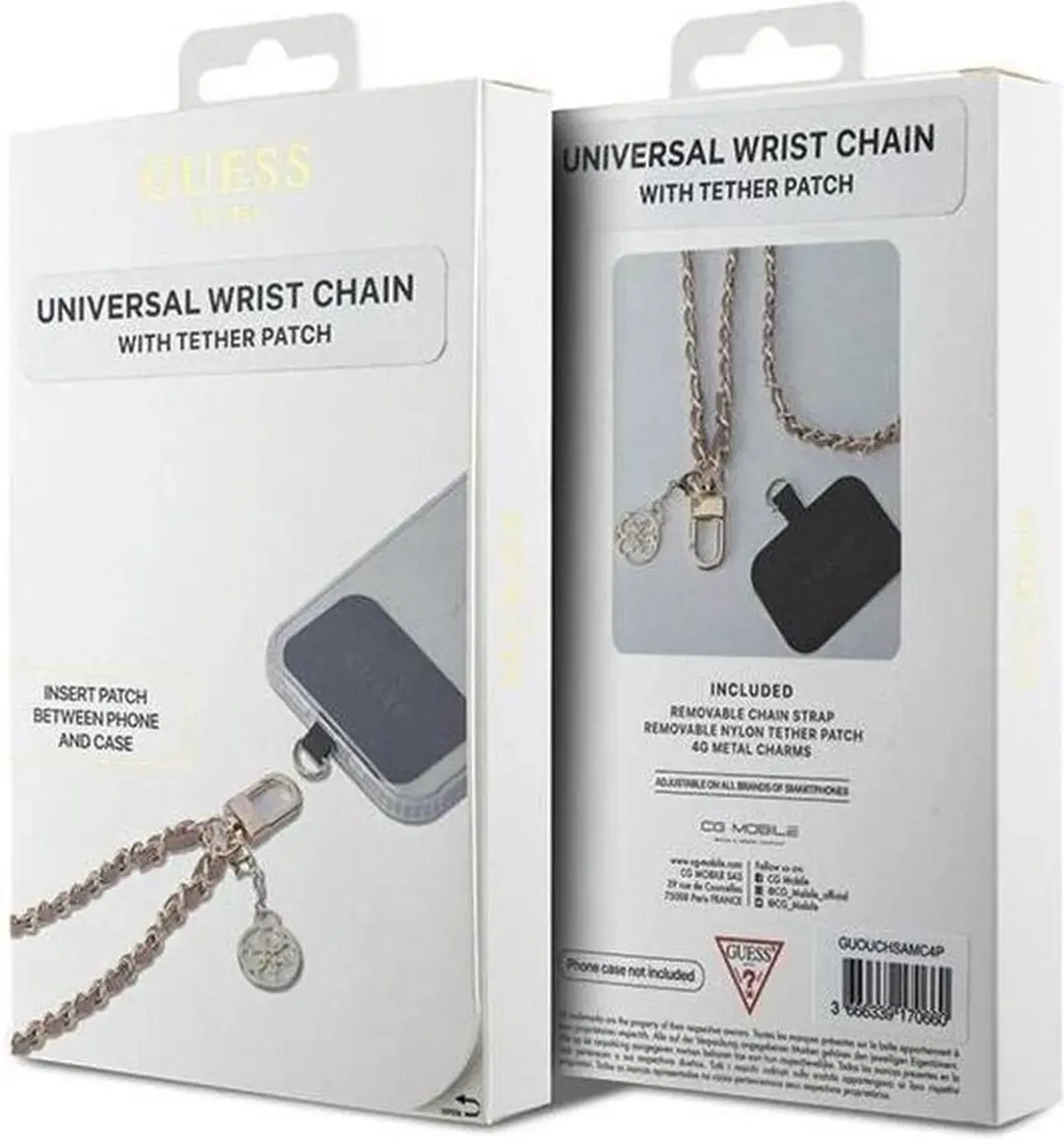 Guess Universal Wrist Chain - Roze Goud 4G Charm