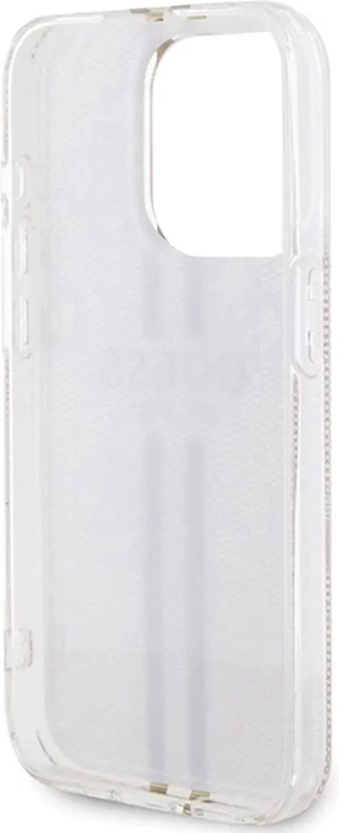 Guess IML 4G Gold Stripe Hoesje iPhone 14 Pro Max - Roze - afbeelding 3 van 6