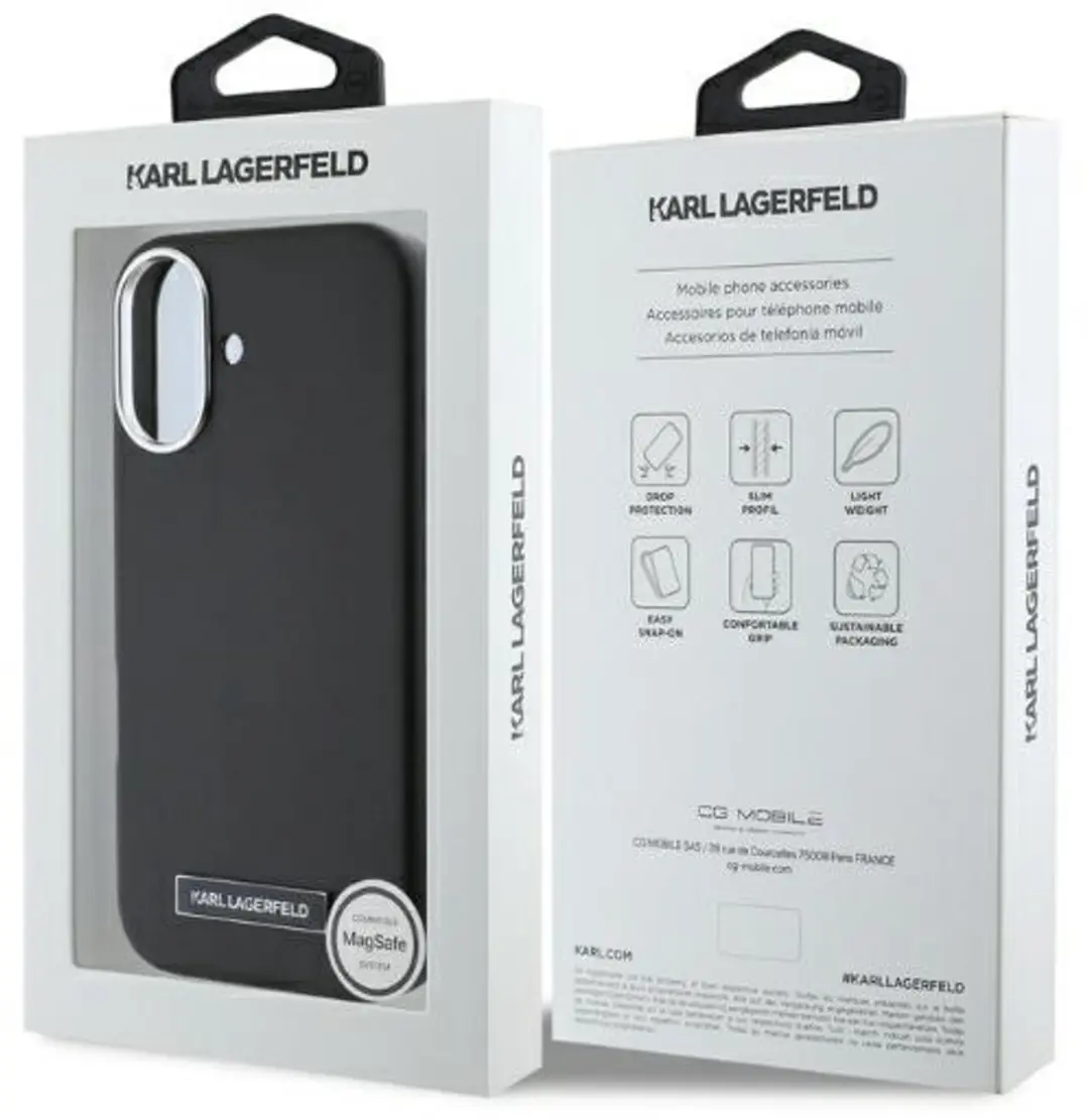 Karl Lagerfeld MagSafe Hoesje iPhone 16 - Zwart - afbeelding 4 van 5